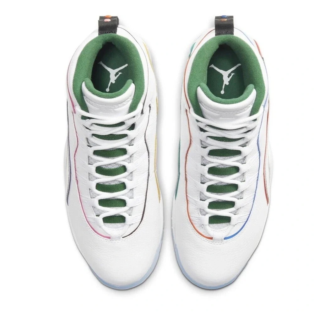 Air Jordan 10 Retro Wings Mens Size 8 White Clover Multi CK4352-103 New In Box